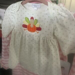 Magnolia Baby Dress with Turkey Design